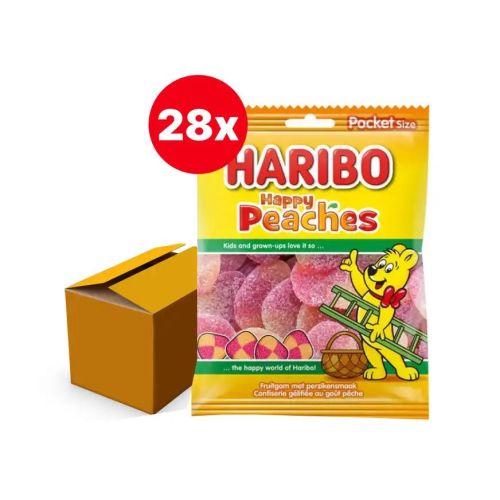 HARIBO PERZIKEN SNOEP 28 x 70 GRAM ZAKJES BOX/28