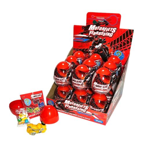 TRIGGER TREAT CANDY + SURPRISE EGGS MOTORBIKE BOX/18