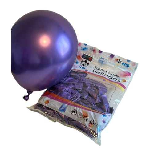 TRIGGER TREAT METALLIC PURPLE BALLOONS PACK/50