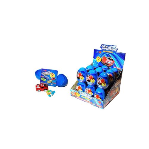 TRIGGER TREAT CANDY + SURPRISE EGGS RACE CARS BOX/18