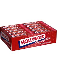 Hollywood | Kauwgom | Strawberry | Doos van 20 pakjes