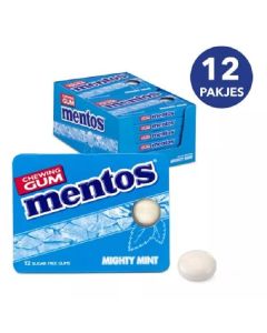 Mentos | Kauwgom | Mighty Mint | 12 pakjes