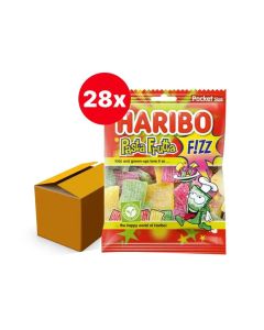 HARIBO PASTA FRUTTA ZURE SNOEPJES 28 x 70 GRAM ZAKJES BOX/28