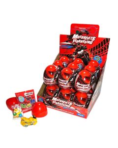 TRIGGER TREAT CANDY + SURPRISE EGGS MOTORBIKE BOX/18