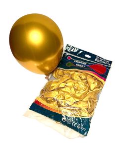 TRIGGER TREAT GOLDEN METALLIC HELIUM BALLOONS PACK/50