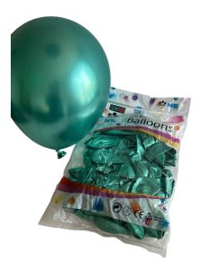 TRIGGER TREAT METALLIC GREEN SHINY BALLOONS PACK/50