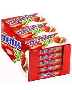 Mentos fruit 3 gum strawberry