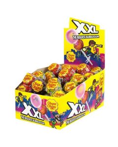 CHUPA CHUPS XXL + BUBBLEGUM LOLLYPOPS BOX/25