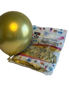 TRIGGER TREAT METALLIC GOLDEN BALLOONS SHINY PACK/50