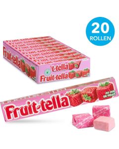 Fruit-Tella Aardbei Rollen - 20 stuks 